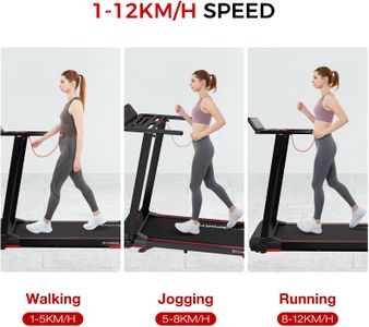 CITYSPORTS Folding Treadmill – Compact Electric Running Machine, Black