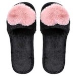 ILU Slipper for Women's Flip Flops Fur Winter House Slides Home Indoor Outdoor Sandals (Colors may vary)-3-4 UK