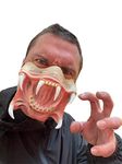 Rubber Johnnies Scary HALF Face PREDATOR ALIEN Latex MASK Fancy Dress COSTUME