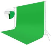 Green Screen Backdrop 10x10 ft, Pure Greenscreen Background for Streaming Zoom, Green Photo Backdrop Curtain for Photography, Thick Polyester Fabric Cloth Green Sheet for Photoshoot Video Party Decor