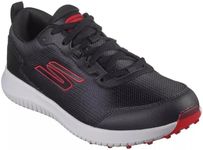 Skechers Men's Max Fairway 4 Lightweight Spikeless Golf Shoe, Black/Red, 9