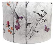 Bird Butterfly Lampshade for A Ceiling Light Shade Pink Trees Woodland Floral Girls Bedroom Room Decor Accessories Large