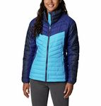 Columbia Womens Powder Lite II Full Zip Jacket, Blue Chill, Nocturnal, Dark Sapphire, L