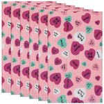 Uxcell Pattern Kitchen Towel, Cotton Dish Towels for Home Decor, Decorative Tea Towels, 40cm x 66cm Heart Pack of 6