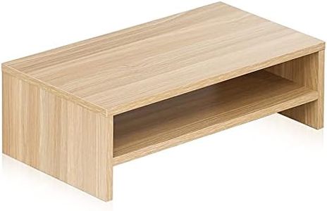 FITUEYES Réhausseur d'Écran en Bois,Support de Moniteur,Support d'Ordinateur Portable,PC,TV,pour Le Bureau et la Maison,42,5x23,5x14cm,Couleur Chêne
