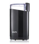 Krups Stainless Steel Black Fast Touch Oval Electric Spice And Coffee Grinder With Free Cleaning Brush