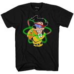 Disney Mens Powerline Goofy Shirt - A Goofy Movie - Powerline Max Goof Graphic T-Shirt (Black Powerline, Small)