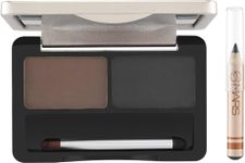 MARS The Eyes Kit With Eyebrow Pencil & Enhancer| Dual Powder Palette | Precision Applicator Brush | Complementary Eye Pencil | User Friendly (6.2gm) (Shade-01)