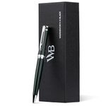 Wordsworth and Black Ballpoint Pen Green Lacquer- Stunning Luxury Pen Chrome Finish, Ink Refill, Best Gift Set for Men & Women, Refillable, Elegant, Nice Pens, Fine Point