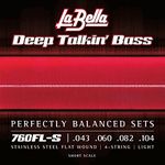 La Bella 760FL-S Stainless Steel Flat Wound Light Short Scale Bass Guitar String