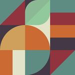 VaryPaper Self Adhesive Colorful Geometric Wallpaper 44.5cmx800cm Patterned Sticky Back Plastic Vinyl Wrap for Furniture Thick Lining Paper for Wall Stick on Wallpaper for Kids Bedroom Living Room