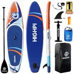 Highpi11'6×35" Super Wide Inflatable Stand Up Paddle Board, Ultra Stable Wide SUP for 2+1 People/Family/Big Size