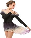 Ombre Lyrical Belle Dance Dress | Just for Kix | Dance Costumes for Women, Black, Medium