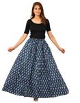 AARMAD Women's Cotton Long Fashion Skirt | Traditional Ethnic Print Long Skirt for Women(Blue/Red-8XL)