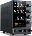 NANKADF Lab Power Supply Adjustable 30V 5A, Variable DC Power Supply with USB-A/Type-c Fast Charging Port, High Accuracy 4-LED Display Bench Encoder Regulator Power Supply