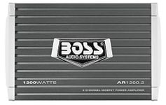 BOSS Audio Systems AR1200.2 2 Channel Car Amplifier – 1200 Watts, Full Range, Class A/B, 2-4 Ohm Stable, MOSFET Power Supply, Bridgeable