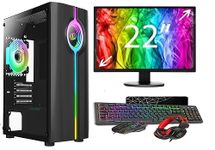 Gaming PC Bundle: Intel Core i3 • Nvidia GT730 2GB • 8GB RAM • 120GB SSD+500GB HDD • 22 Monitor • Wifi • Windows 10 • Quake Black