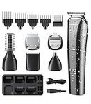 Beard Trimmer, 6 in 1 Men Hair Clipper homeasy Electric Hair Trimmer Razor Rechargeable Professional Mens Grooming Kit Hair Cutting Machine with LED Display Hair Shaver for Men Kids Barbers