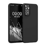 kwmobile Case Compatible with Xiaomi Redmi Note 11 / Note 11S Case - Soft Slim Protective TPU Silicone Cover - Black Matte