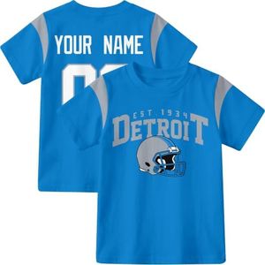 KREDE Detroit T Shirt Custom Name Number for Kids Boy Girl Gift