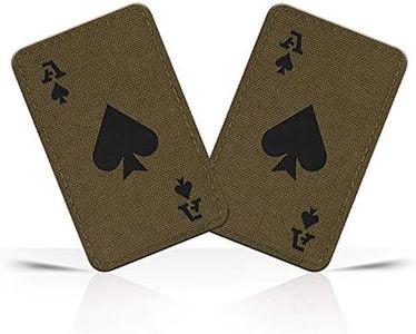 M-Tac Ace of Spades Death Card Tactical Morale Patch Army Combat Hook Fasteners (Ranger Green 2 pcs.)