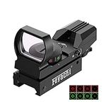 Feyachi Red Dot Sight Adjustable Reticle (4 Styles) Reflex Sight - Both Red and Green in one Sight