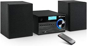 Majestic AH 2350 BT MP3 USB DAB - Micro HiFi System DAB/DAB+/FM, Bluetooth, CD/MP3 Player, USB/AUX-in, Remote Control, Black