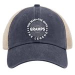 Rogany Gramps The Man The Myth The Legend Sun Hat Mens Cap Allblack Men's Hats Gifts for Dad Cool Hat, Purplish Blue04, One Size