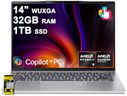 acer Swift 14 AI Portable Laptop 14" WUXGA Matte Touchscreen AMD 10-core Ryzen AI 9 365 (Up to 50 NPU Tops - Up to 73 GPU Tops) 32GB RAM 1TB SSD for Creator Business Work Win11 ICP Hub/Copilot+ AI PC