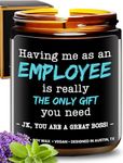 Funny Boss Candle, Boss Gifts for Men, Best Boss Gifts for Men, National Boss Day Gifts for Men, Gag Gift for Boss, Having Me as an Employee is The Only Gift You Need, Birthday, Christmas, Gift-Ready