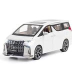 Metro Toys & Gift® Toyota Alphard MPV 1:24 Scale Big Size Die-cast Model Alloy Metal Pull Back Toy car for Kids with Openable Doors & Light, Music Toy Vehicle for Kids 【Colors as Per Stock】