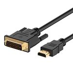 Rankie HDMI to DVI Cable, CL3 Rated High Speed Bi-Directional (6 Feet)