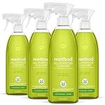 Method All-Purpose Cleaner Spray, Plant-Based and Biodegradable Formula Perfect for Most Counters, Tiles, Stone, and More, Lime + Sea Salt, 828 mL Spray Bottles, 4 Pack, Packaging May Vary