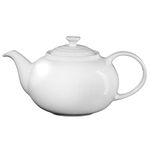 Le Creuset Stoneware Traditional Teapot, 1.4 qt., White
