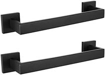 LANC Matte Black Bath Towel Bars 2 Pack 12-Inch Towel Bar for Bathroom Wall Mounted Towel Racks Kitchen Hand Towel Holders Stainless Steel Toilet Towel Hanger Towel Rail Towel Rod,A8804-3MB