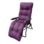 MyLayAbout Replacement Cushion For a Garden Sun Lounger/Reclining chair filled with granulated Memory Foam - Purple (CUSHION ONLY)