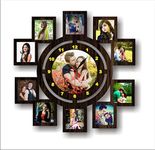 Gift Lena Unique Wooden Personalized/Customized Wall Clock Photo Frames with Message (16x16 inch) for Couple,Birthday Gifts for Girlfriend , Wife , Boyfriend , Husband , Parents 214