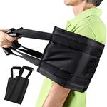 Dhadh 31.5 Inch Padded Bed Transfer Nursing Sling for Patient, Elderly Safety Lifting Aids Home Bed Assist Handle Back Lift Mobility Belt for Patient Care - Black (Black)