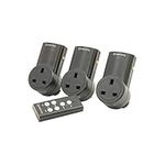 Mercury 350.113 | Remote Control Mains Socket Adaptors | Set of 3, Black