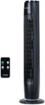 LIVIVO 32" Tower Fan with Remote - Timer Ultra Slim and Quiet and Powerful - Free Standing 45W Electric Fan with 3 Speed Settings and 90 Degree Oscillation Function (Black)