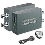 HDMI to SDI Converter, HDMI to 3G-SDI/HD-SDI, Audio Embedder 2 Way SDI Converter Dual SDI Output Adapter Support 1080P for Camera Home Theater