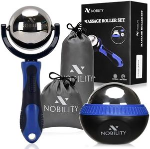 Nobility Massage Ball Roller– Ice Cold and Hot for Deep Tissue and Sore Muscle Relief of Stiffness and Stress, Body, Neck, Back, Foot, Plantar Fasciitis (Blue)