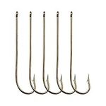 100pcs Long Shank Fishing Hooks High Carbon Steel Fly Tying Jig Hooks Super Sharp Barbed Hook Tips Tan Color 13 Sizes for Choice