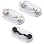 Readerest Magnetic Eyeglasses Holder - 2 Styles Magnet Pin (2x Stainless Steel & Classic Black) - Reading Glasses and Sunglass Badge Pin - Eyeglass Holders for Men and Women - Pins for Clothes & Shirt
