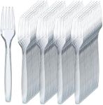 300 Clear Plastic Forks | Heavy Dut