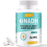 NADH 50mg Maximum Strength NADH - Energy Booster, NAD+ Supplement, Active Form of Vitamin B3, 2 Months Supply, 60 Count (Pack of 1)