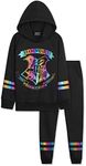 Harry Potter Girls Tracksuit, Hoodie and Girls Tracksuit Bottoms (11-12 Years, Black)