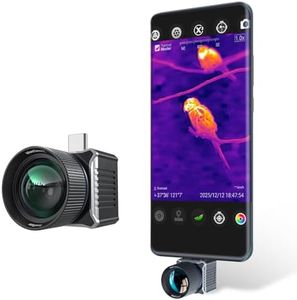 Thermal Master T2 Max - Birdwatching Thermal Camera for Android, 512x384 Super Resolution Thermal Monocular with 50Hz, 15mm Manual Lens, 15x Digital Zoom, 25mK NETD, Wildlife Observation, Black