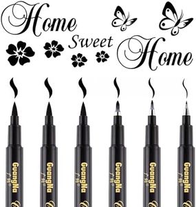 Surcotto Calligraphy Pens, 6 Pack Calligraphy set for Beginners, Caligraphy Beginners set for Writing, Bullet Journal, Signature, Illustration, Design and Drawing Black Handwriting Pens