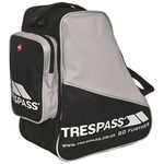 Trespass Stormfront, Black, Ski Boot Bag with External Bag 23cm x 36cm x 42cm, Black